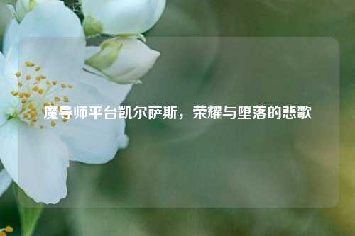 魔导师平台凯尔萨斯,荣耀与堕落的悲歌